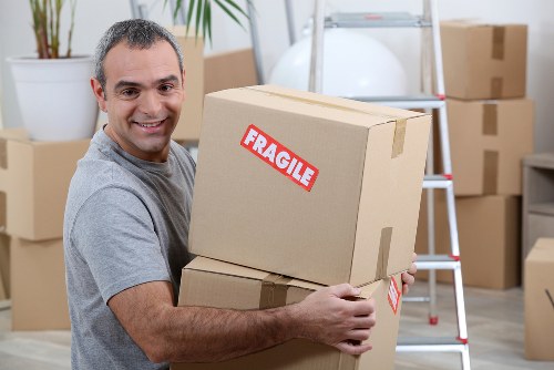 Man and van team handling furniture safely in Knightsbridge