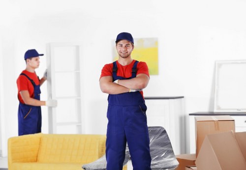 Removal team planning a move in Knightsbridge near elegant London properties