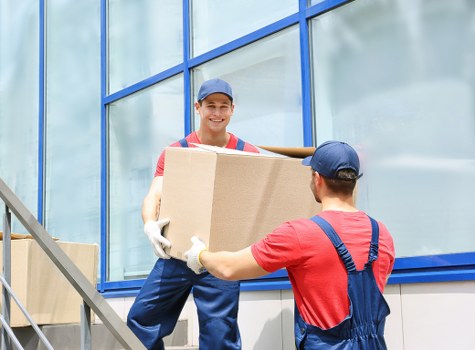 Movers handling a residential relocation in Knightsbridge