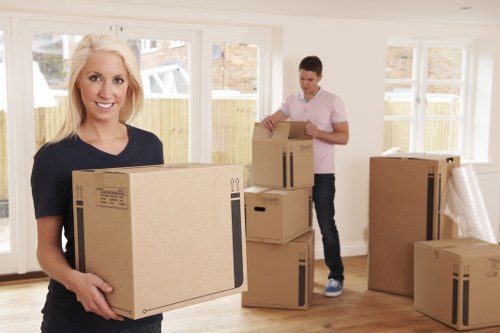 Careful loading of furniture and boxes for a Knightsbridge flat relocation