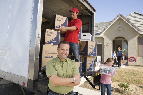 Safety-focused removal worker checking equipment