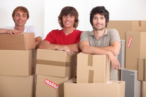 Packed household items ready for a local flat removal service in central London